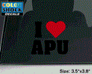 DECAL I HEART APU