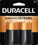 BATTERY DURACELL D 2PK