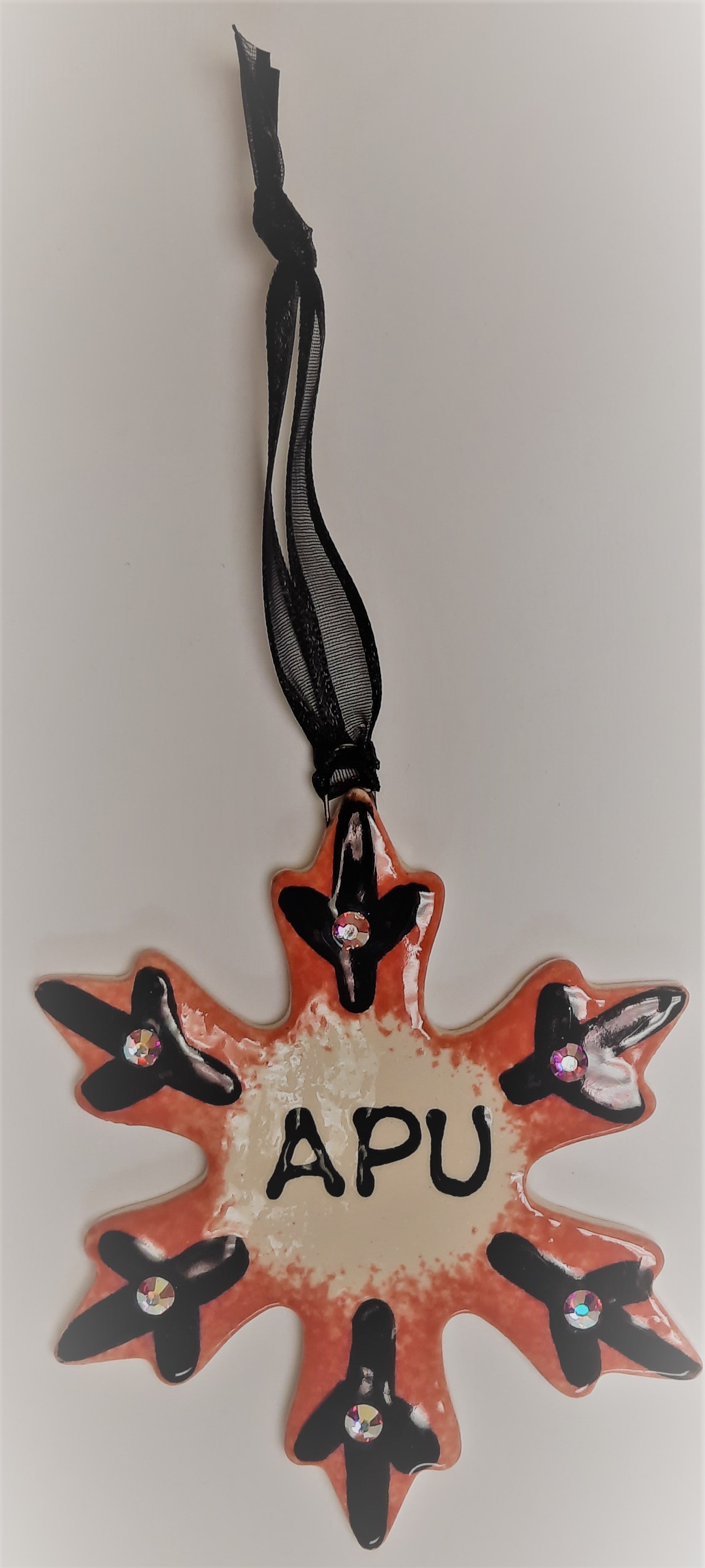 APU Snowflake Black Detail Ornament