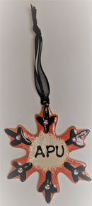 APU Snowflake Black Detail Ornament