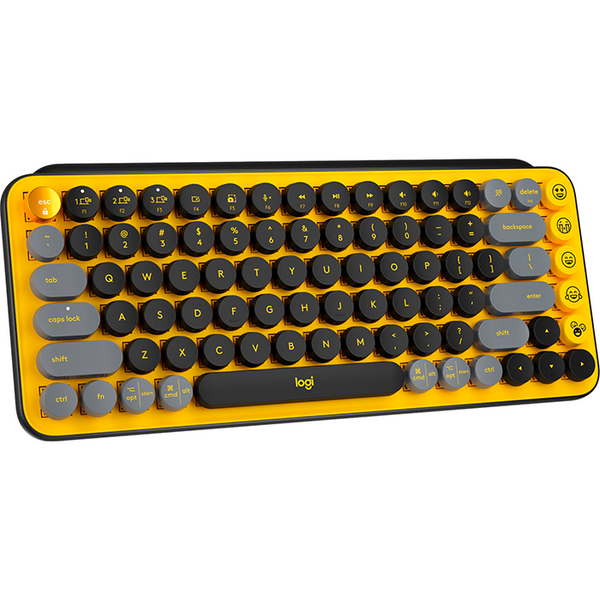 POP Keys Wireless Mechanical Keyboard with Customizable Emoji Keys, Blast Yellow